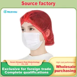Non Woven Red Bouffant Caps for Hygiene Safety