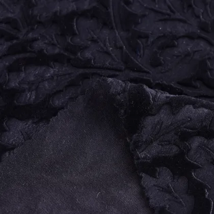 Polyester Spandex Knit Embossed Velvet Fabric
