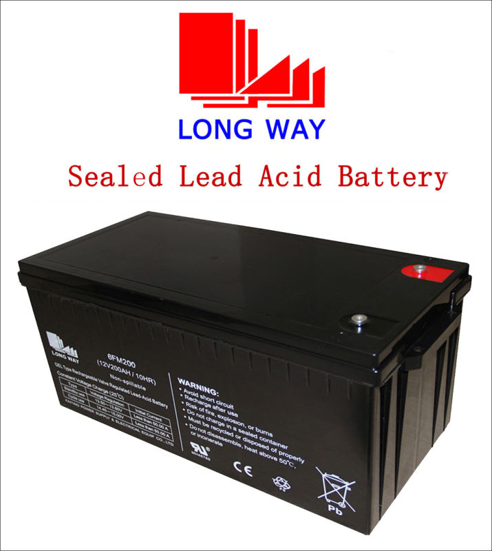 12V200ah Sealed Rechargeable Lead Acid Solar Batteries