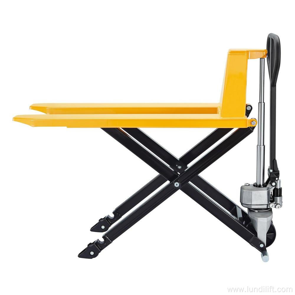 Hand push hydraulic high lift pallet truck