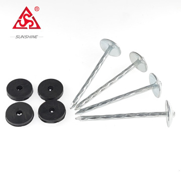 China Supplier: Galvanized Roofing Nails with Spiral Umbrella Head and Rubber Washer