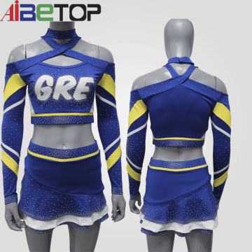 Uniforme azul all star líder de líder de torcida