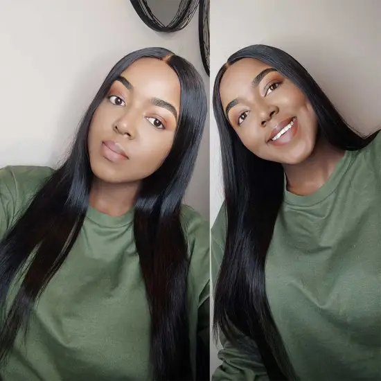 Bone Straight HD Lace Front Wig for Black Women - Cheap Brazilian Virgin Hair