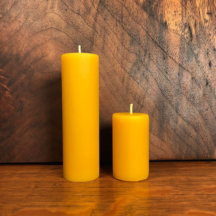 Venda por atacado grande beeswax pilar velas a granel