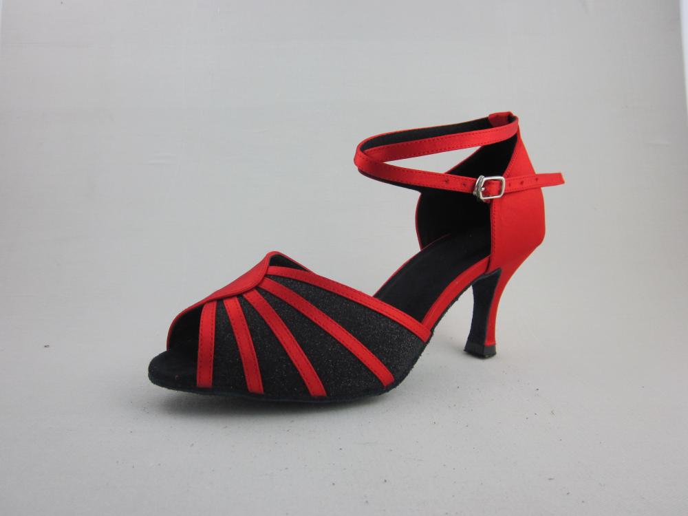 2 5 Inch Heel Girls Red Latin Shoes
