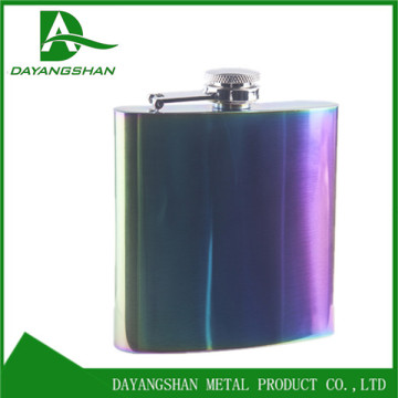 New Style Mni Size Outdoor Portable Wine Pot Colorful Stainless Steel Glitter Flasks