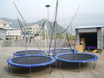 Good Quality Trampoline, Four People Trampoline, Funny and Happy.