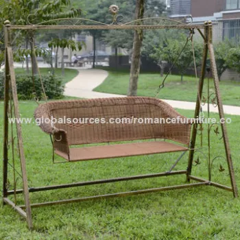 Patio Swings, 100% PE Rattan Furniture for Garden