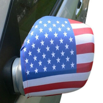 OE promotion hot selling 180G spandex fabric car flags side mirror socks