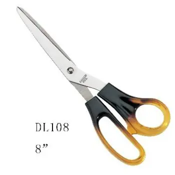Amber handle stainless steel hot sale school scissors