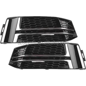 8W0807682F 8W0807681F - Front Bumper Lower Fog Light Grill Cover for Audi A4/S4 B9 (2016-2018)