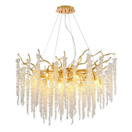 Modern Golden Luxury European Hotel Crystal Glass Wall Lamp