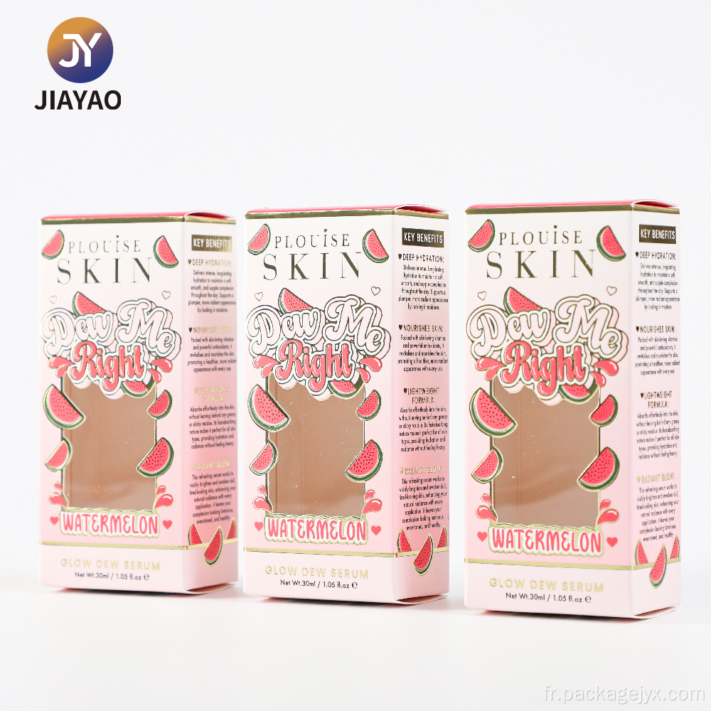 Boîte de sérum ludique avec fenêtre transparente