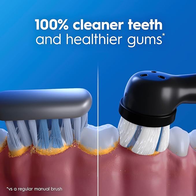 Black Adult Electric Toothbrush With Smart Pressure Sensor