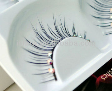 pure handmade real Siberian mink eyelash, crystal decorated eyelash