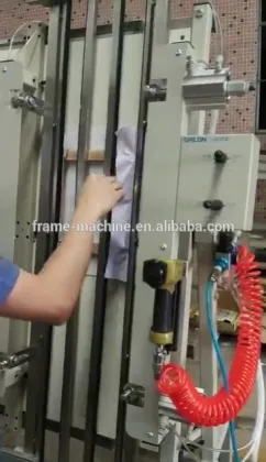 semi auto pneumatic gallery stretcher for oil painting