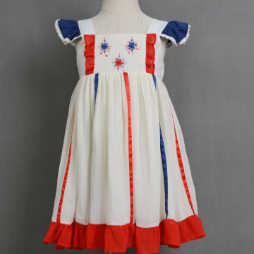 Wholesale chiffon fogos de artifício mão bordado vestido