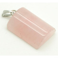 Semi Cylinder Shape Rose Quartz pendant