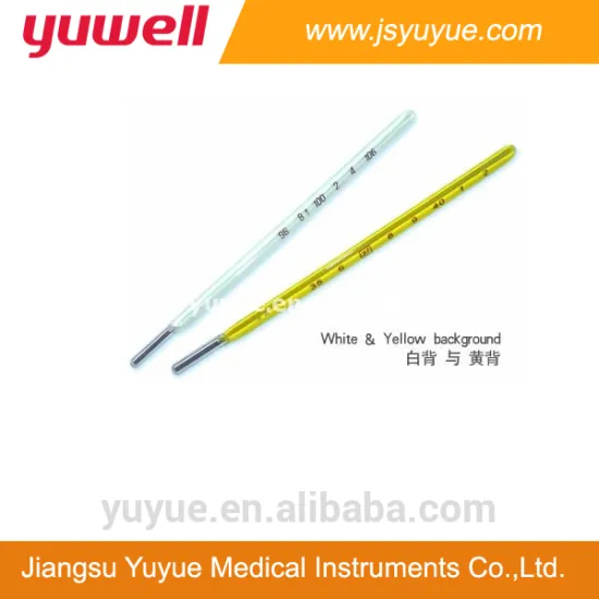 Clinical Thermometers for Oral Use white or yellow back