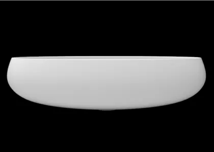 Matte stone solid surface elliptical sink for bathroom