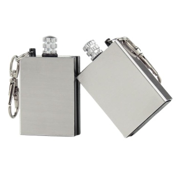 Portable Stainless Steel Flint Fire Lighter Kit for Hiking and Camping
