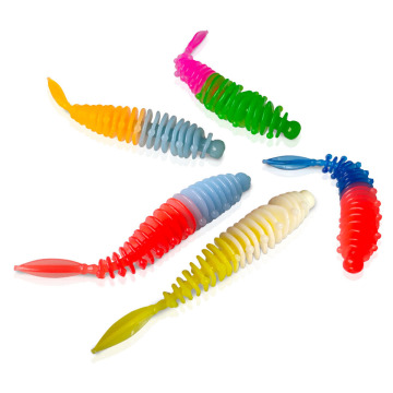 10pcs Silicone Fishing Soft worm Bait 60mm 1.2g 10 Colors Fishing Lure Pesca Isca Artificial Wobblers Attractive FishingTackle