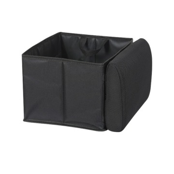 2 in 1 Oxford Car Seat Storage Box Lumbar Support Cushion 25L Foldable