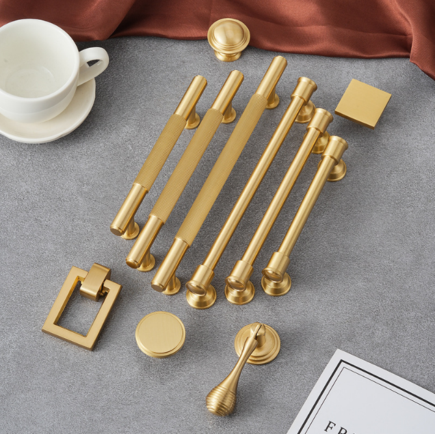 brushed brass drawer pulls