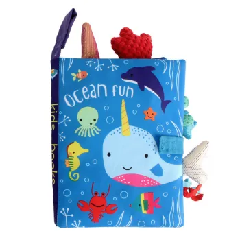 Customizable Soft Fabric Jungle Garden Ocean Tale Cloth Book for Preschool Children