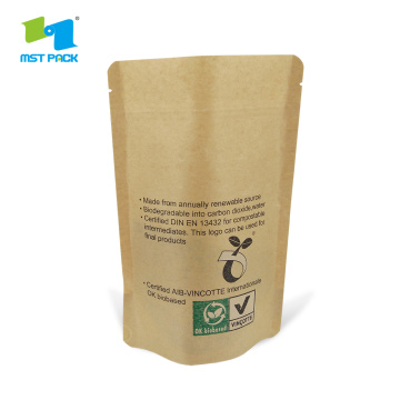 Kraft Paper Compostable Biode rozložitelné tašky s oknem