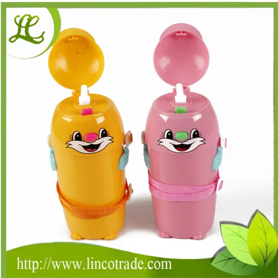 520ML Plastic Chicken Design Water Bottle With Straw