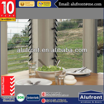 aluminium glass shutter window with high quality hardware