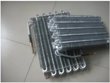 Aluminium tube fin type refrigerator evaporator