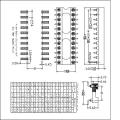 2,54 mm de soquete de chip IC de chip dual em linha (DIP/DIL) (H = 3,0 L = 7,4)