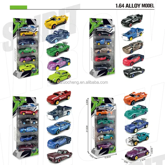 High Quality 1:64 Scale Diecast Car Toy Sets: 5pcs Free Wheel Slide Alloy Pocket Vehicles