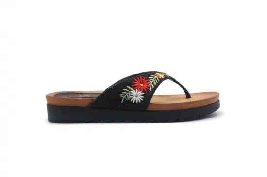 Thong style Summer  Embroidery Comfort Footbed Sandals