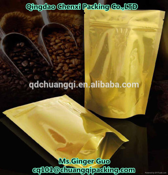 China wholesale accept custom order tea coffee packaging bag pouch with top ziplock closure