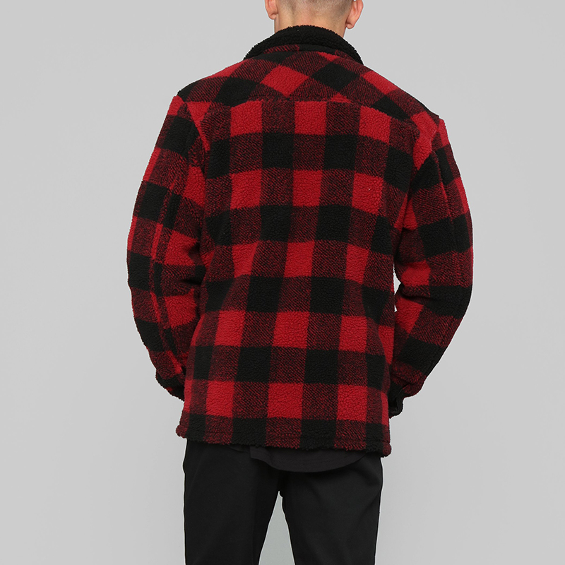 Plaid Sherpa Jacket Mens