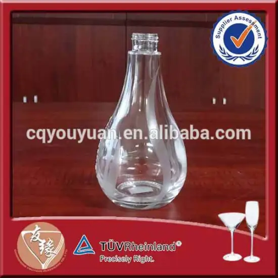 cosmetic packaging thick wall cheap price wholesale empty bulb shape glass bottles of 250 ml