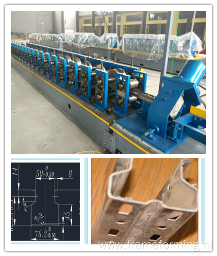 Supermarket rack shelf making machine/rack upright rollforming machine