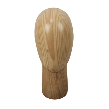Fiberglass Wooden Mannequin Head for Fashion Hat Display