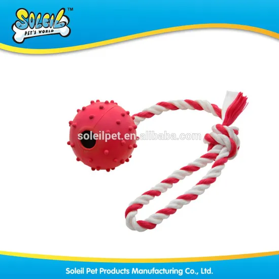 WATER FLOATING NON-TOXIC MATERIAL RUBBER BALL WITH PULLING UP ROPE PET TOY
