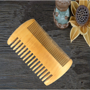 Natural Fashion Anti Static Wooden Beard Comb Wood Pocket Comb with Fine Coarse Teeth For Beard Hair Mustaches Beard Hair Comb