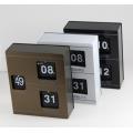 Metallbuchform Flip Clock