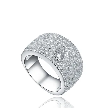 low cost China links jewelry 925 silver solitaire ring