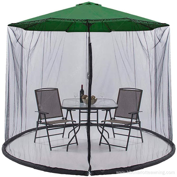 Patio Adjustable Umbrella Hanging Tent Polyester Mesh