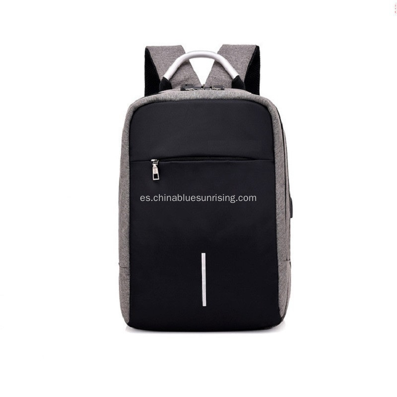 Mochila recargable USB viaje escolar doble bandolera