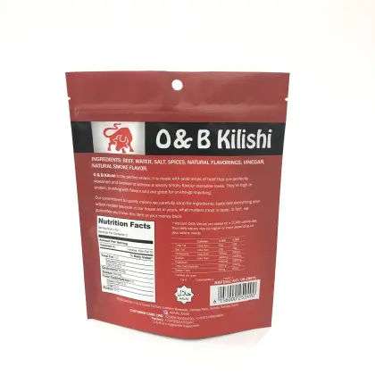 Customized printing Beef Jerky Fish Jerky Bag 3 side seal pouch bag For Beef Pork Chicken Packaging Bag