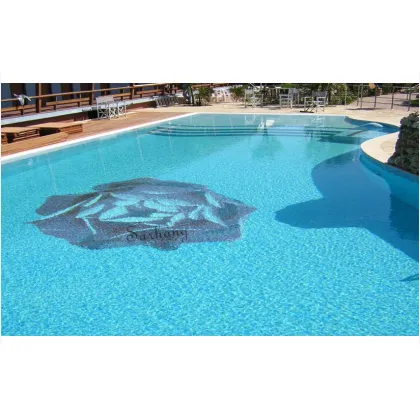 Customized new trend swimming pool design glass pool mosaic