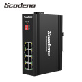 Switch Industrial Fábrica Venda Direta 8 Porta RJ4510 / 100 / 1000M Interruptor Industrial Industrial não gerenciado